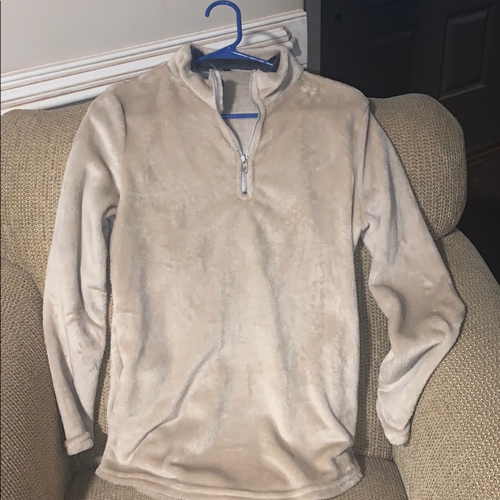 Tan quarter zip